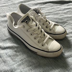 White leather Converse